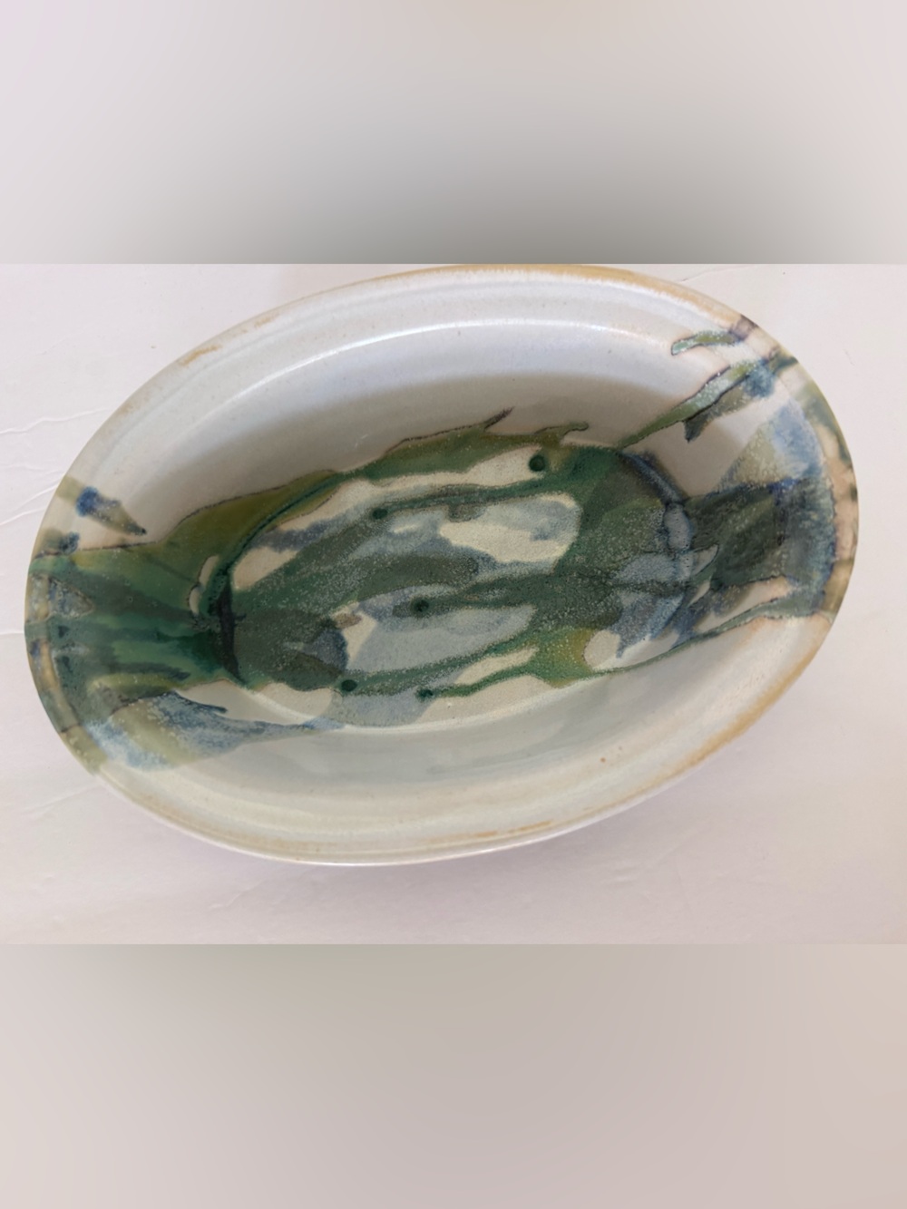 Studio Artisan Pottery Glaze Ceramic Bowl Dish Signed